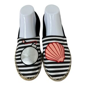 Circus Sam Edelman Women’s Size 9.5  Black White Striped Leni Espadrilles